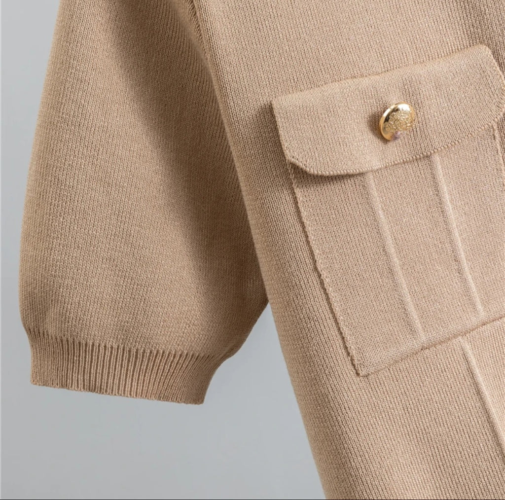 “Cozy Knitwear Set – Vest+Rok (lente/zomer)
